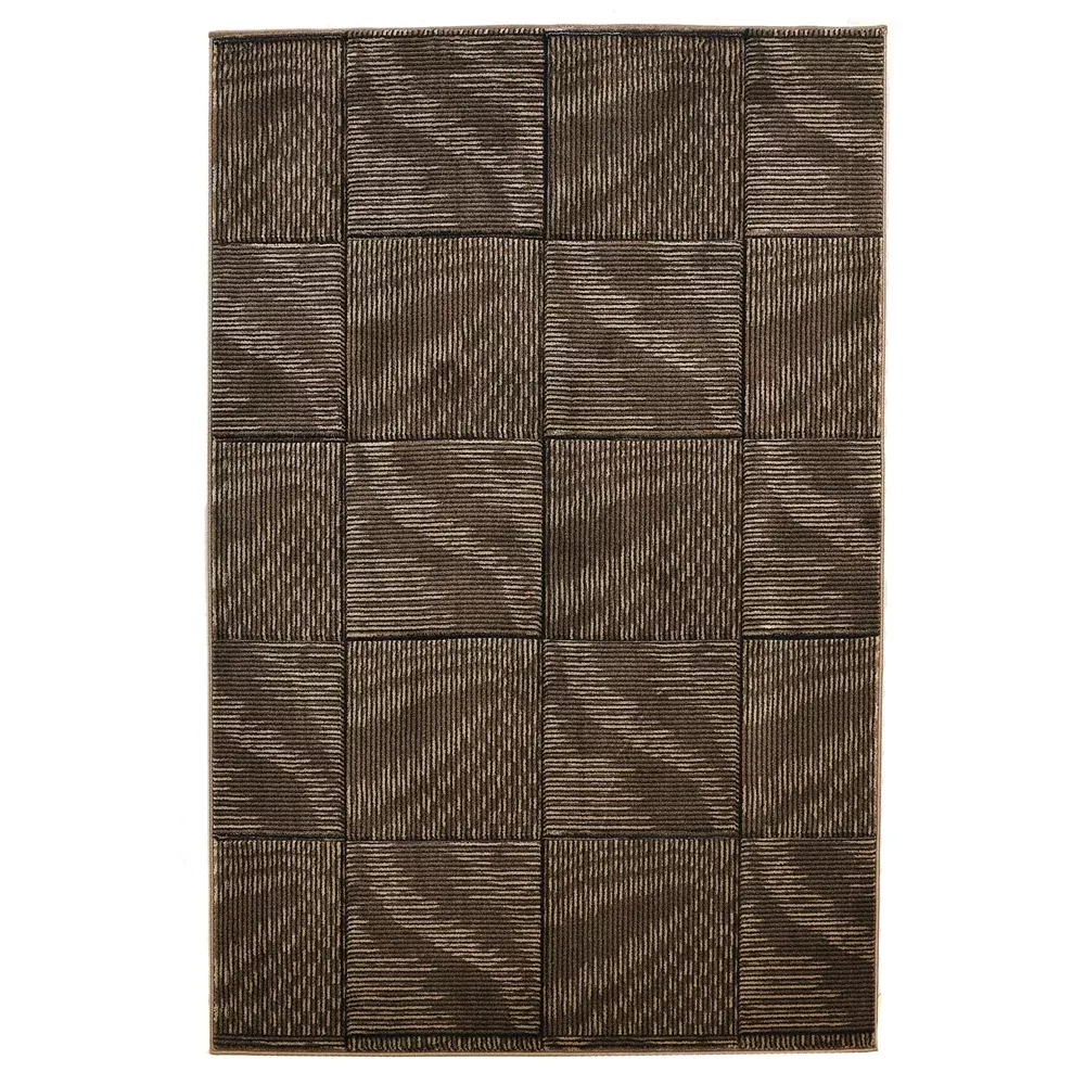 Milan Marcel Brown & Beige 8x10.4, Rug - Linon
