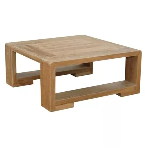 Oakestry Capistrano Rectangular Coffee Table Solid Teak Outdoor Patio Table Weather Resistant Garden Furniture Durable Wood Center Table Natural Finish Elegant Design Eco Friendly Home Decor