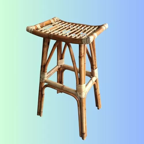 Oakestry Gold Capiz Caribbean Shell Square Accent Stool Handmade Inlay Design