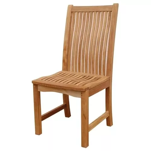 Oakestry Kingston Outdoor Armchair in Solid Grade-A Teak, Featuring Timeless Design, Lightweight Build, and All-Season Strength