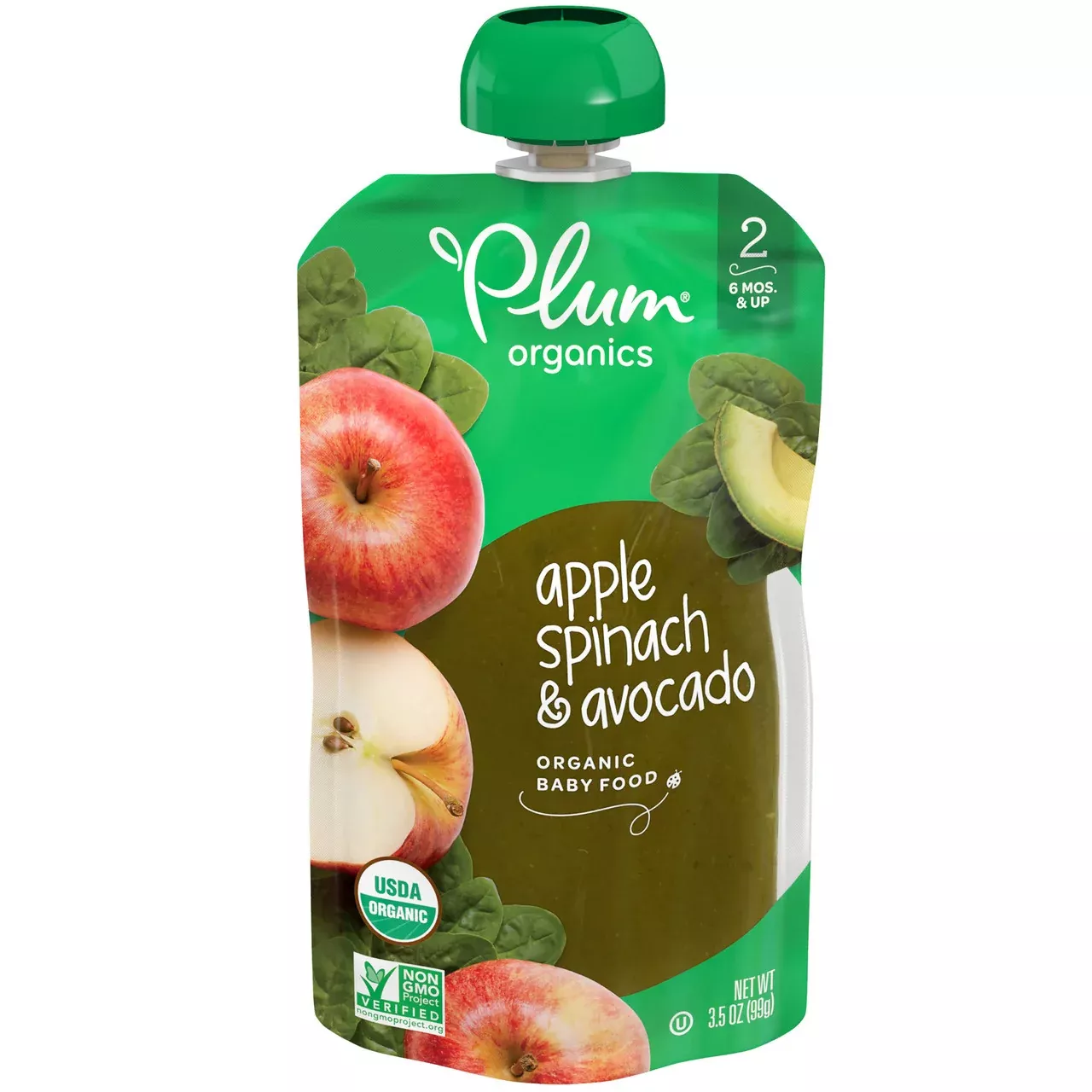Og2 Plum St 2 Ap/Spn/Avo- Case Of6 X 3.5 Oz- Plum Organics