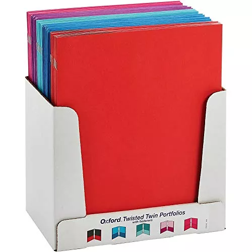 Oxford Twin-Pocket Folders, Textured Paper, Letter Size, Royal Blue, Holds 100 Sheets, Box of 25 (57512EE)