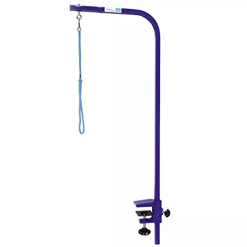 Pet Edge Master Equipment Blue Aluminum Pet Grooming Arm with Clamp – Add Grooming Loop and Arm to Your Existing Table