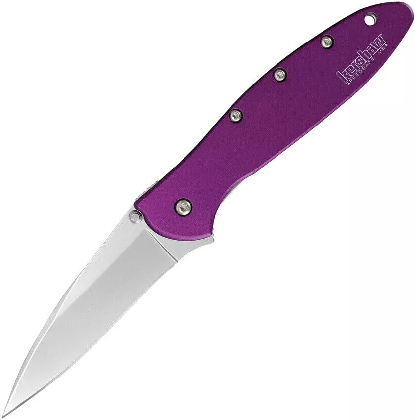 PIÑATAS OLE Leek Linerlock A/O Blade Purple Folding Knife USA 1660PUR 87171035093