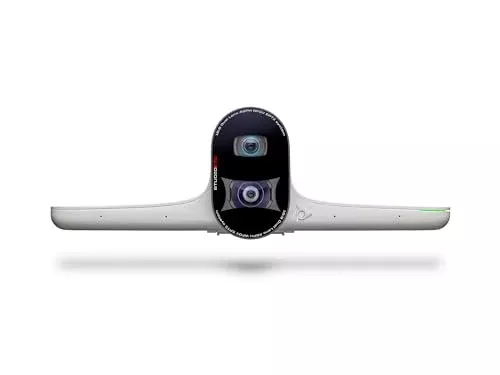 Poly - Studio E70 Intelligent Camera for Large Conference Rooms (Plantronics + Polycom) - Dual 4K Lenses, Speaker Tracking, & Group Framing - Works with Poly G7500 or Poly Microsoft Teams Room