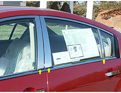 QAA is Compatible with 2000-2006 Nissan Sentra 4 Piece Stainless Pillar Post Trim PP24575
