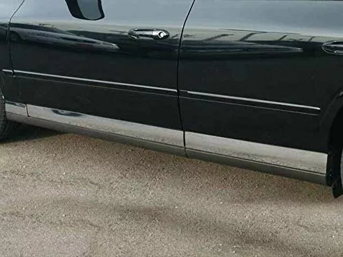 QAA is Compatible with 2000-2008 Lincoln LS 6 Piece Stainless Rocker Panel Trim, Lower Kit, 2.625" - 3.25" Tapered Width TH40620
