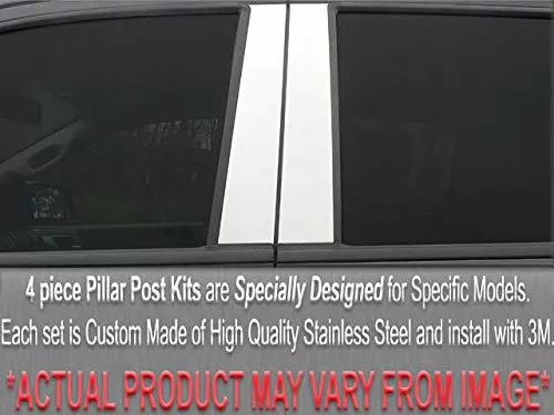 QAA is Compatible with 2002-2005 BMW 3 Series 4 Piece Stainless Pillar Post Trim PP25907