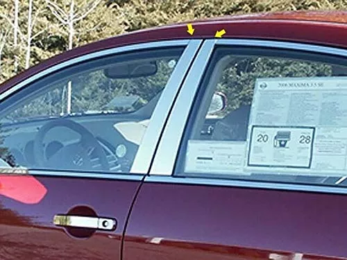 QAA is Compatible with 2004-2008 Nissan Maxima 4 Piece Stainless Pillar Post Trim PP24540