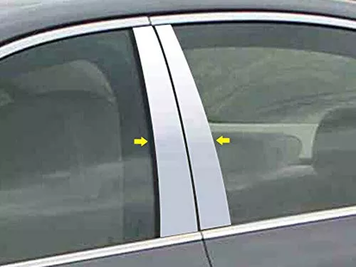 QAA is Compatible with 2004-2010 BMW 5 Series 4 Piece Stainless Pillar Post Trim PP25930