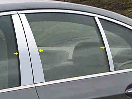 QAA is Compatible with 2004-2010 BMW X3 4 Piece Stainless Pillar Post Trim PP25940