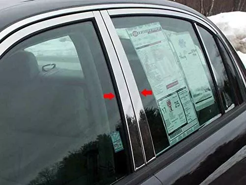 QAA is Compatible with 2004-2010 Kia Amanti 4 Piece Stainless Pillar Post Trim PP24800