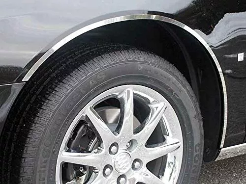 QAA is Compatible with 2006-2011 Buick Lucerne 4 Piece Stainless Wheel Well Accent Trim, 0.875" Width, Full Length WQ46553