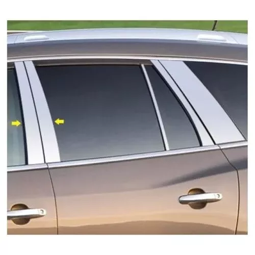 QAA is Compatible with 2008-2017 Buick Enclave 4 Piece Stainless Pillar Post Trim PP48530