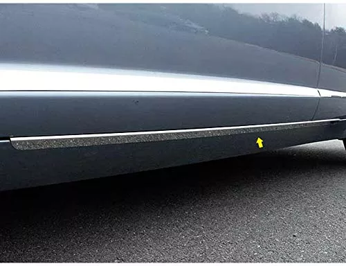 QAA is Compatible with 2009-2015 Jaguar XF 2 Piece Stainless Rocker Panel Trim, On The Rocker, 1.25" Width TH29098