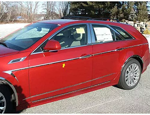 QAA is Compatible with 2010-2014 Cadillac CTS Sport Wagon 14 Piece Stainless Side Molding Accent Trim, Arrow - 1" Wide AT50251