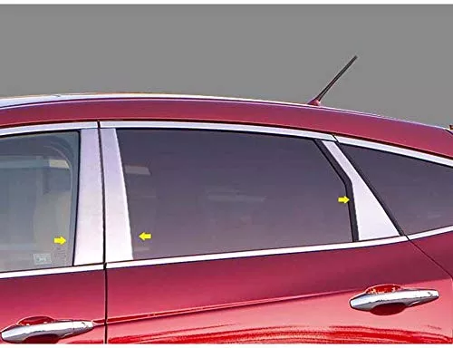 QAA is Compatible with 2010-2015 Honda Crosstour 6 Piece Stainless Pillar Post Trim PP10284