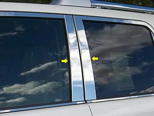 QAA is Compatible with 2010-2024 Toyota 4Runner 6 Piece Stainless Pillar Post Trim PP10178
