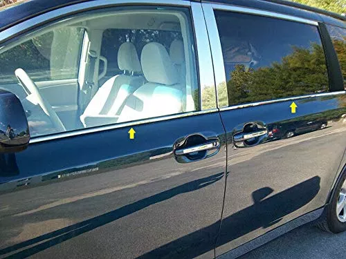 QAA is Compatible with 2011-2017 Volkswagen Jetta 6 Piece Stainless Window Sill Trim Set, Includes Section in Front of Mirror WS11665