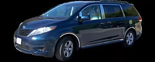 QAA is Compatible with 2011-2020 Toyota Sienna 2 Piece Stainless Rocker Panel Trim, On The Rocker, 1.25" Width X 53.75" Length TH11151