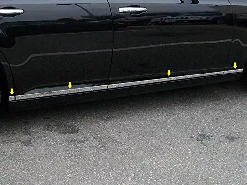 QAA is Compatible with 2011-2023 Chrysler 300 8 Piece Stainless Rocker Panel Trim, Lower Kit, 1.25" - 1.375" Tapered Width TH51760