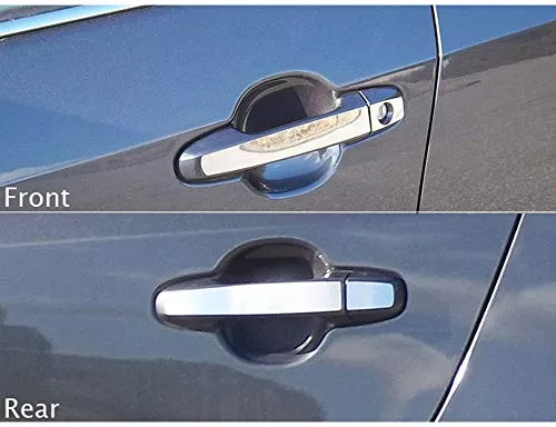 QAA is Compatible with 2012-2014 Toyota Camry 8 Piece Stainless Door Handle Accent Trim, Includes Smart Key Access DH12132