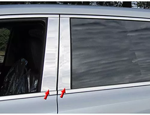 QAA is Compatible with 2014-2019 Toyota Highlander 6 Piece Stainless Pillar Post Trim PP14111
