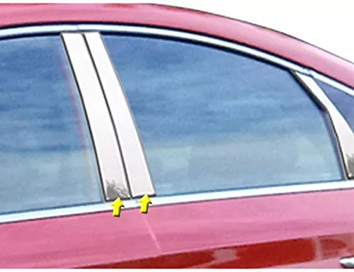 QAA is Compatible with 2015-2019 Hyundai Sonata 4 Piece Stainless Pillar Post Trim PP15360