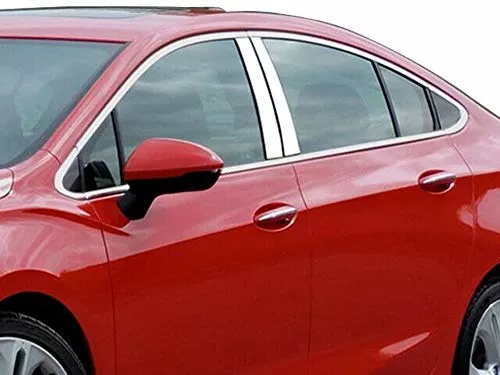 QAA is Compatible with 2016-2019 Chevrolet Cruze 8 Piece Stainless Pillar Post Trim, Includes Two Rear Pillar Pieces PP56146