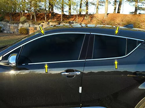 QAA is Compatible with 2018-2023 Toyota C-HR 4 Piece Stainless Window Trim Package, Includes Upper Trim, NO Window Sills, NO Pillar Posts WP18142