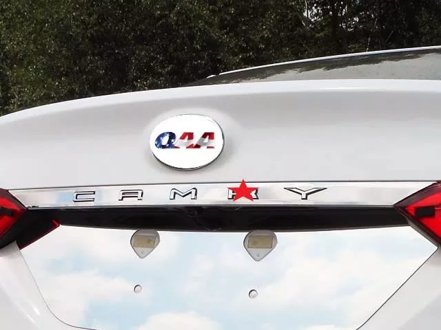 QAA is Compatible with 2018-2024 Toyota Camry 1 Piece Stainless License Bar, Above Plate Accent Trim, 1.19" Width LB18130