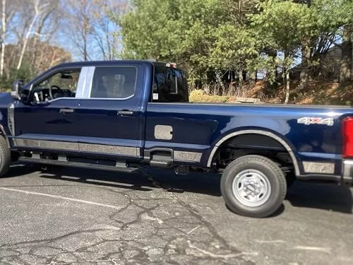 QAA part is a10 piece Stainless Steel Rocker Panel Trim, Upper Kit, 4.75" Width that is compatible with Ford F-250 & F-350 Super Duty Super Cab 6.75' bed 2023-2024 TH63325