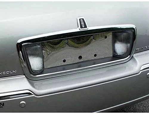 QAA Part LP43680 is a 1 Piece Stainless Steel License Plate Bezel That is Compatible with The Lincoln Town Car 2003-2007