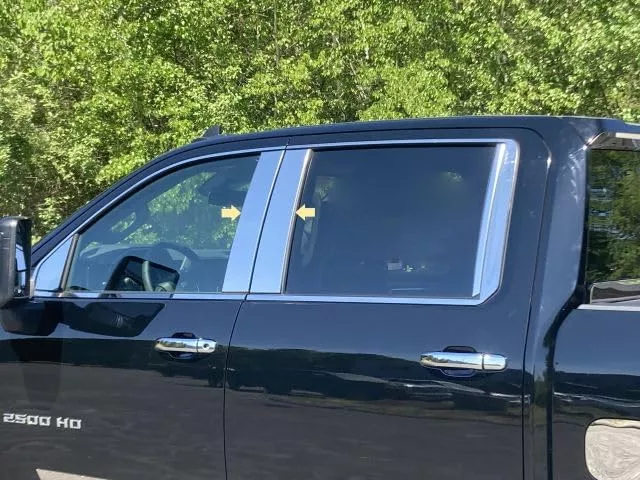 QAA Part PP60150 is a 4 Piece Stainless Steel Pillar Post Trim That is Compatible with Chevrolet Silverado 2500/3500 HD, 2020-2026, GMC Sierra 2500/3500 HD, 2020-2026, Crew Cab