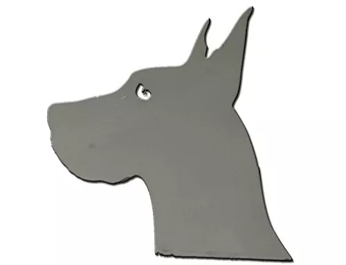 QAA Universal Decal 2 Piece Stainless Great Dane Head, Universal Decal, Each Emblem is Approximately 3.75"x3.75" SGR11014