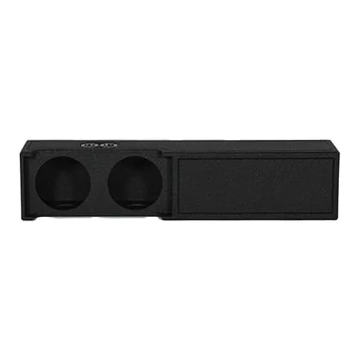 QPower Dual 10in Underseat Downfire Subwoofer Enclosure, QBomb Ported Sub Box Compatible with Dodge Ram Crew Cab & Quad Cab 2019-2025