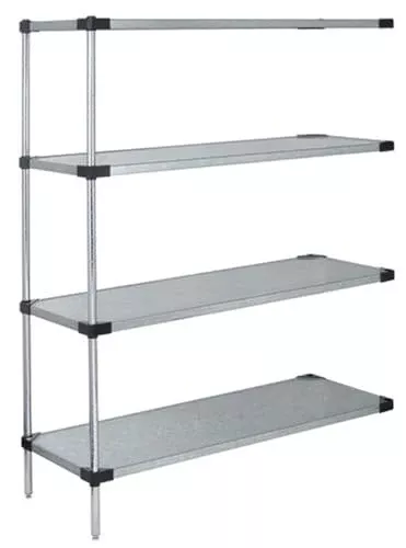 Quantum Storage Systems AD54-1442SG Solid Shelves Add-On Kit for WR54-1442SG Galvanized Steel 4 Shelves 54" H x 42" W x 14" D