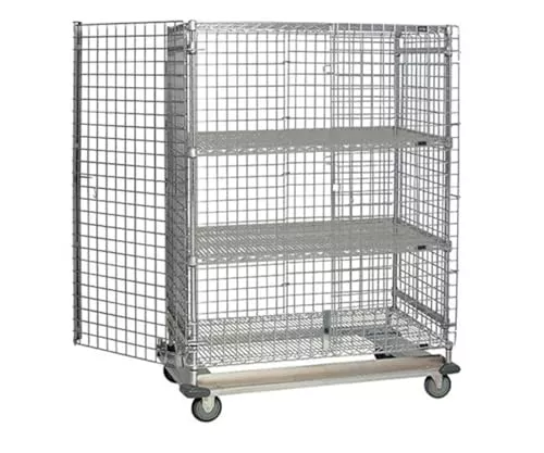 Quantum Storage Systems M1848-69SEC-2 Security Unit, 48" W x 18" D x 69" H, Carbon Steel, Chrome, NSF