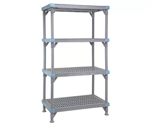 Quantum Storage Systems QP183086VS-4 Millenia Shelving Unit, 30" W x 18" D x 86" H, 2000 lbs Capacity, Polypropylene/ABS, Gray, NSF