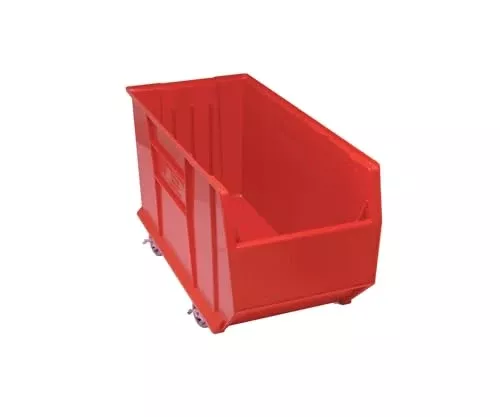 Quantum Storage Systems QUS994MOBYL Hulk Mobile Heavy Duty Part Organizer Yellow Bins 36" L x 17" W x 21" H