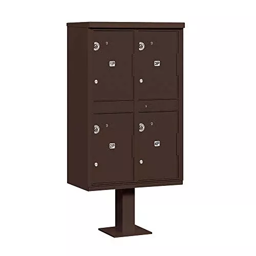 Salsbury Industries 3304GRN-U Outdoor 4 Compartments-USPS Access Parcel Locker, Green