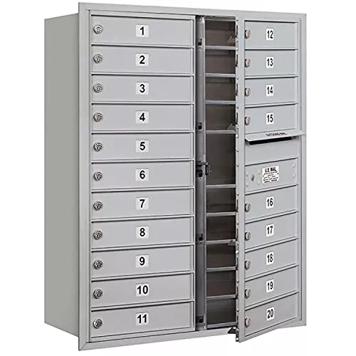 Salsbury Industries 3711D-20AFP 4C Horizontal Mailbox, Aluminum