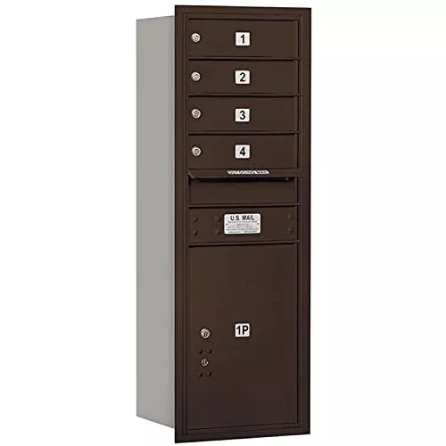 Salsbury Industries 3711S-04ZRP 4C Horizontal Mailbox, Bronze