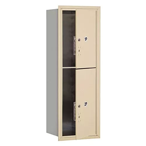 Salsbury Industries 3711S-2PSFP 4C Horizontal Mailbox, Sandstone