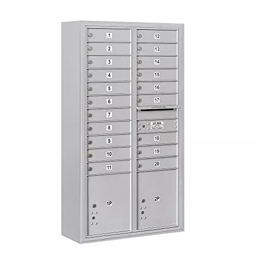 Salsbury Industries 3816D-20AFP Surface Mounted Horizontal Mailbox, Aluminum