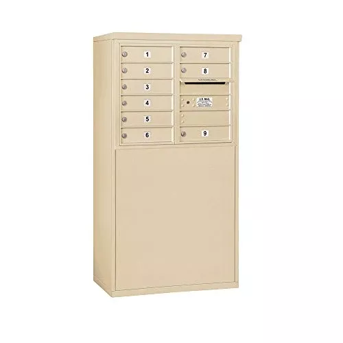 Salsbury Industries 3906D-09SFU Free Standing Horizontal 4C Mailbox, Sandstone