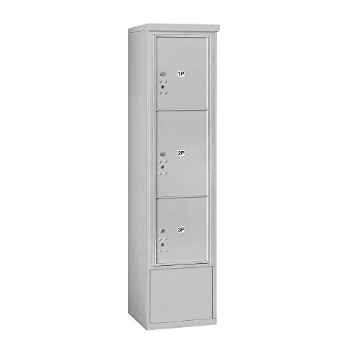 Salsbury Industries 3916S-3PAFU Free Standing Horizontal 4C Mailbox, Aluminum