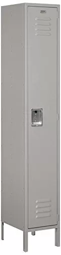 Salsbury Industries 51165GY-U Single Tier 1 Wide 6-Feet High 15-Inch Deep Unassembled Extra Wide Standard Metal Locker, Gray