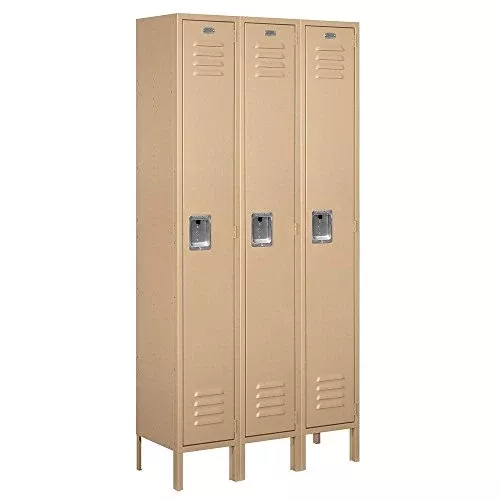 Salsbury Industries 61362TN-U Single Tier 36-Inch Wide 6-Feet High 12-Inch Deep Unassembled Standard Metal Locker, Tan Brown