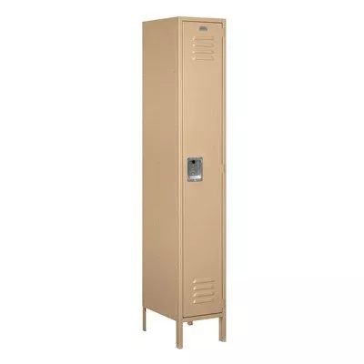 Salsbury Industries Assembled 1-Tier Extra Wide Standard Metal Locker with One Wide Storage Unit, 6-Feet High by 15-Inch Deep, Blue
